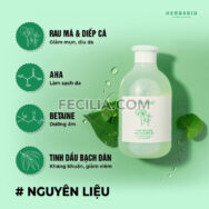 Nước Tẩy Trang Herbario 300ml tinh chất Rau má và Rau Diếp Cá |NTT087