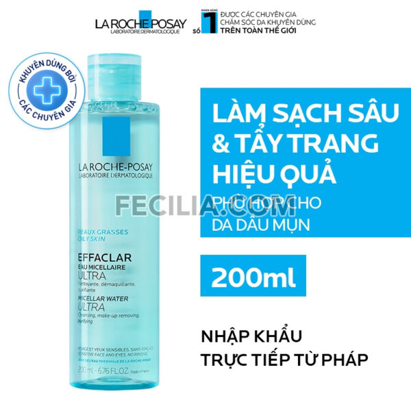 Nước Tẩy Trang La RochePosay Micellar Water 200ml cho da Dầu |NTT080