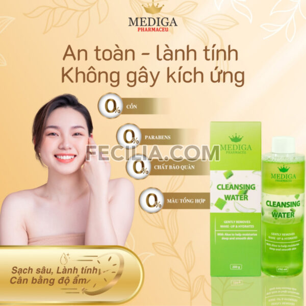 Nước tẩy trang làm sạch Mediga 250ml dịu nhẹ cho mọi loại da |NTT104