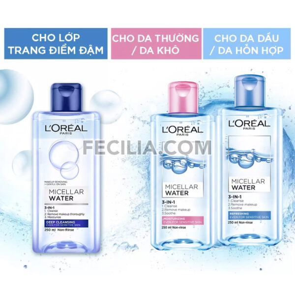 Nước tẩy trang L'Oreal Paris Micellar Water 400mlNTT102