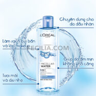 Nước tẩy trang L'Oreal Paris Micellar Water 400mlNTT102