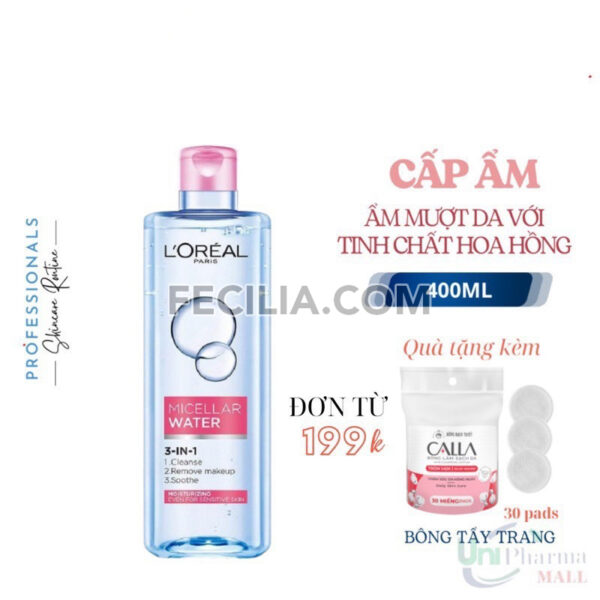 Nước tẩy trang L'Oreal Paris Micellar Water 400mlNTT102