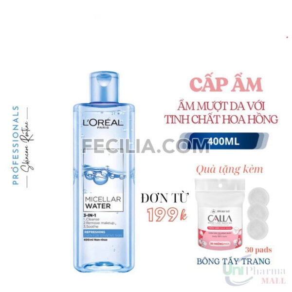 Nước tẩy trang L'Oreal Paris Micellar Water 400mlNTT102