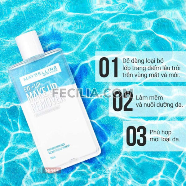 Nước Tẩy Trang Mắt Môi Maybelline Eye cho da dầu mụn và da khô |NTT101