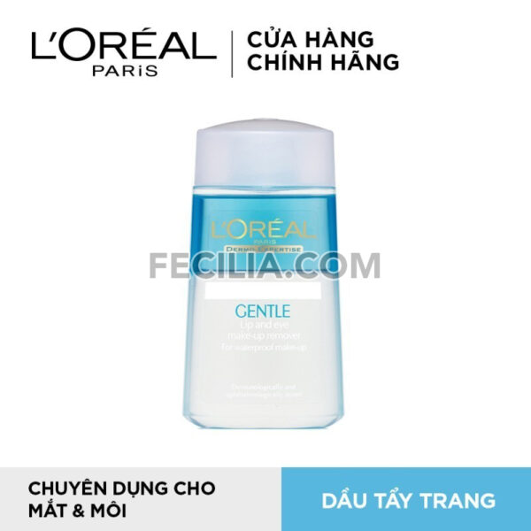 Nước tẩy trang mắt và môi L'Oreal Paris Gentle Care 125ml |NTT072