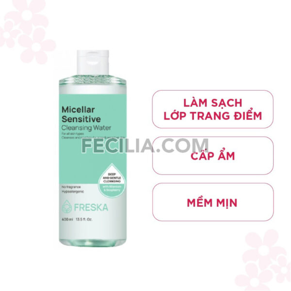 Nước tẩy trang Micellar Sensitive Cleansing Water 400ml |NTT094