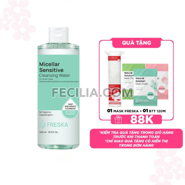 Nước tẩy trang Micellar Sensitive Cleansing Water 400ml |NTT094