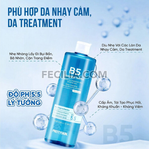 Nước Tẩy Trang PRETTY SKIN B5 500ml |NTT107