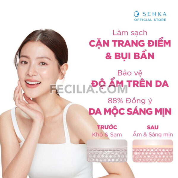 Nước Tẩy Trang Senka All Clear Water Micellar Formula White 230ml |NTT074