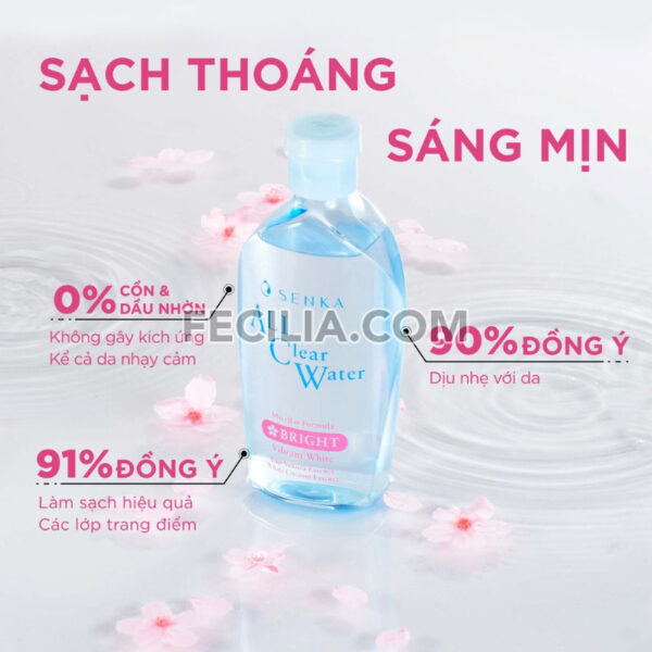 Nước Tẩy Trang Senka All Clear Water Micellar Formula White 230ml |NTT074