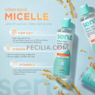 Nước tẩy trang SenZ Micellar Water 250ml làm sạch da chiết xuất tự nhiên |NTT088