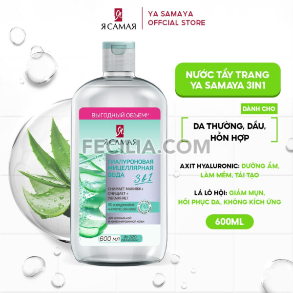 Nước tẩy trang YA SAMAYA Micellar Water 600ml cho mọi loại da |NTT056