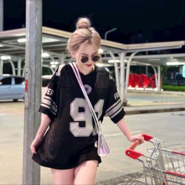Áo Phông Nam Nữ In Số 91 Form Rộng Tay Lỡ Unisex | ATNU023