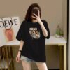 Áo phông nữ dáng rộng in hình thời trang - Áo thun đen trắng trẻ trung Loza G0129 | ATNU005