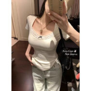 Áo thun baby tee áo baby tee nơ thời Trang hàn quốc nơ ren | ATNU017