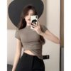 Áo thun cổ cao ôm body chất vải cao co dãn tốt thoải mái hàng order taobao | ATNU057
