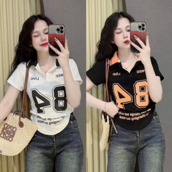 Áo Thun Nữ cổ bâu Babytee Có Cổ Tôn Dáng Chất Bozip Năng Động Trẻ Trung | ATNU045