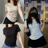 Áo Thun Nữ cổ tròn Babytee Form Ôm Chất Thun Tăm Mềm,Áo Baby Tee Co Giãn 4 Chiều Nhiều Màu | ATNU042