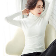 Áo Thun Nữ Tay dài, Cổ Lọ Bigsize Nữ Tay Dài Dưới 80Kg Chất Thun Cotton Co Giãn 4 Chiều | ATNU083