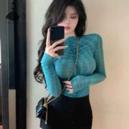 Áo thun Nữ tay dài họa tiết Retro thời trang cao cấp | ATNU115