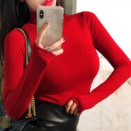 Áo thun nữ Tay dài phong cách Phương Tây thời trang Thu Đông | ATNU107