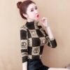 Áo thun tay dài cổ cao plus size cho phụ nữ trung niên | ATNU110