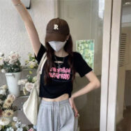 Áo Croptop Nữ cổ tròn tay ngắn khoét ngực trẻ trung năng động | ATNU144