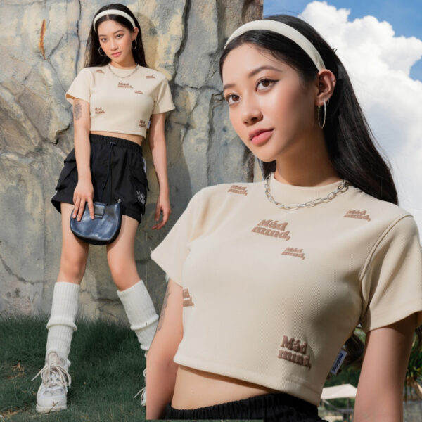 Áo phông Croptop dành cho Nữ, ôm Body ATNU161