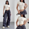 Áo Thun Croptop Nữ chất liệu co dãn tôn dáng | ATNU177