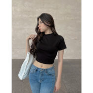Áo Thun Nữ Cổ Cao From Croptop cao cấp | ATNU173