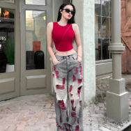 Áo thun nữ croptop 3 lỗ sát nách có mút đệm ngực Form ôm Body | ATNU139