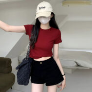 Áo thun Nữ Croptop màu trơn ôm body gợi cảm | ATNU151