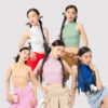 Áo thun Nữ croptop vải trơn thun gân sát nách | ATNU141