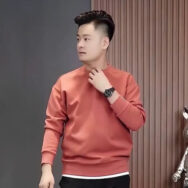 Áo Nỉ Nam UMA MEN Phối Hai Vạt, Chất Liệu Nỉ Da Cá Co Giãn Mềm Mỏng Ấm Áp Dài Tay Cổ Tròn FSM338