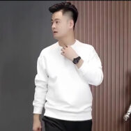 Áo Nỉ Nam UMA MEN Phối Hai Vạt, Chất Liệu Nỉ Da Cá Co Giãn Mềm Mỏng Ấm Áp Dài Tay Cổ Tròn FSM338