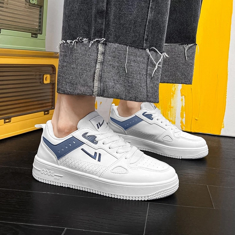 Giày Sneaker Nam Trắng đế cao