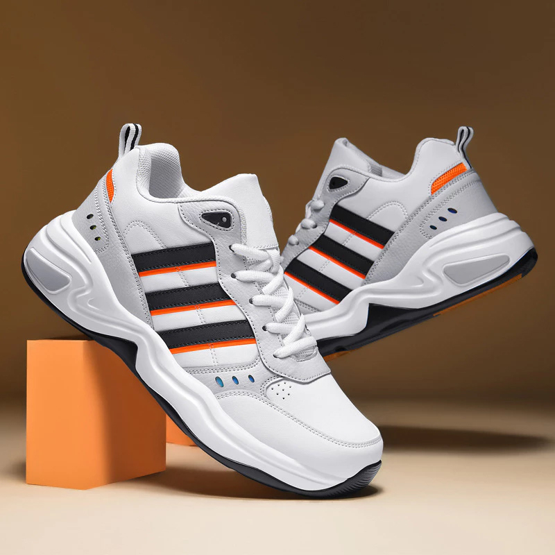 Giày Sneaker Nam Trắng đế cao