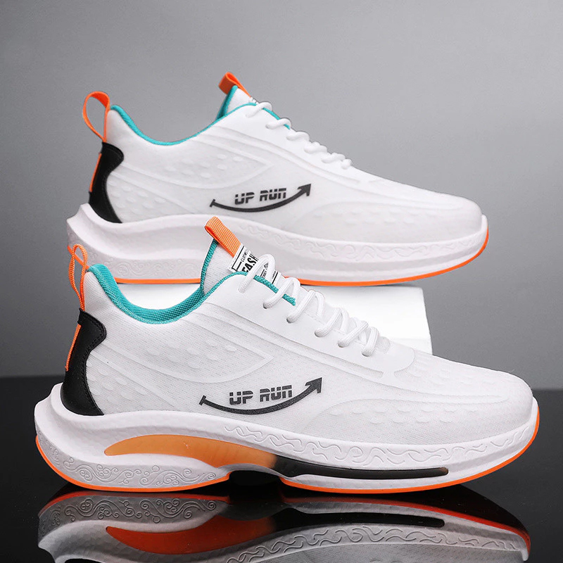 Giày Sneaker Nam Trắng đế cao