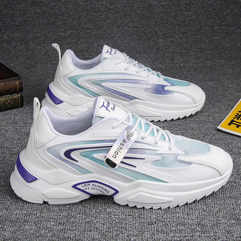 Giày Sneaker Nam Trắng đế cao