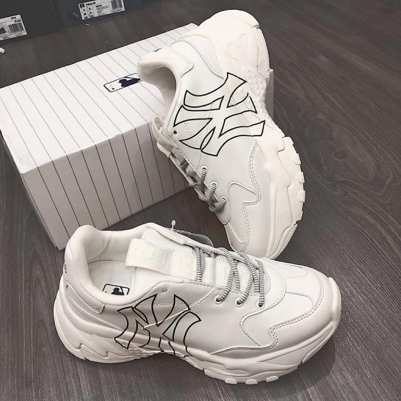 Giày Sneaker Nam Trắng đế cao