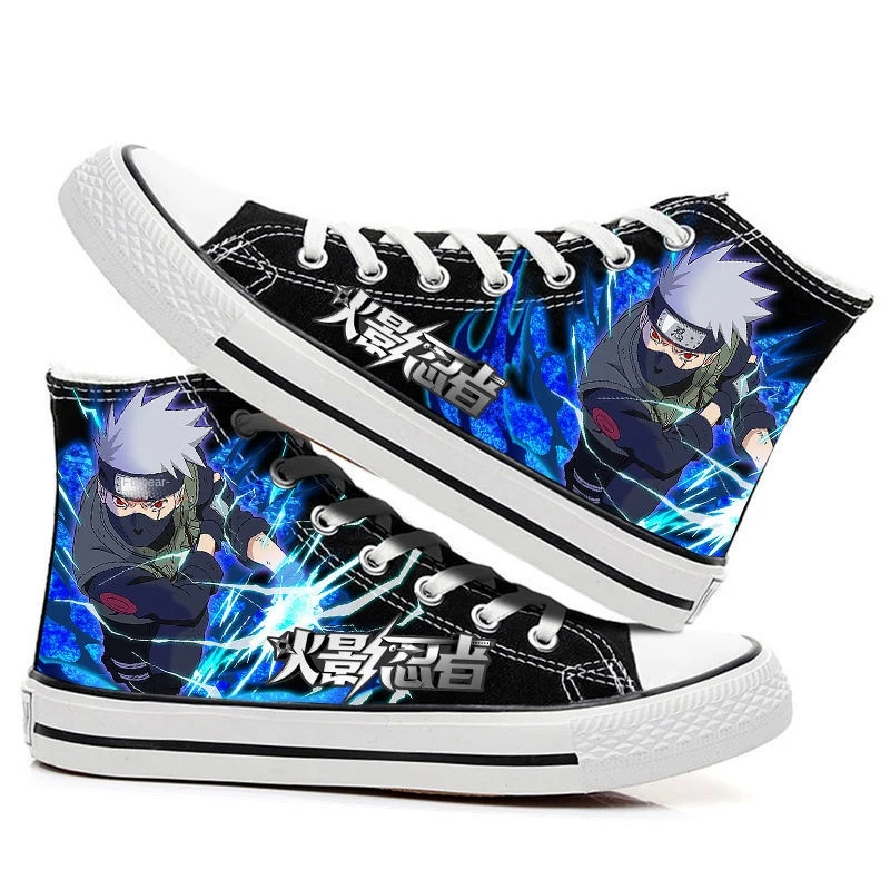 Hàng Có Sẵn Giày Ngoại Vi Vải canvas Thoáng Khí In Hình anime Naruto Nhật Bản Cho Nam Và Nữ Sinh Viên