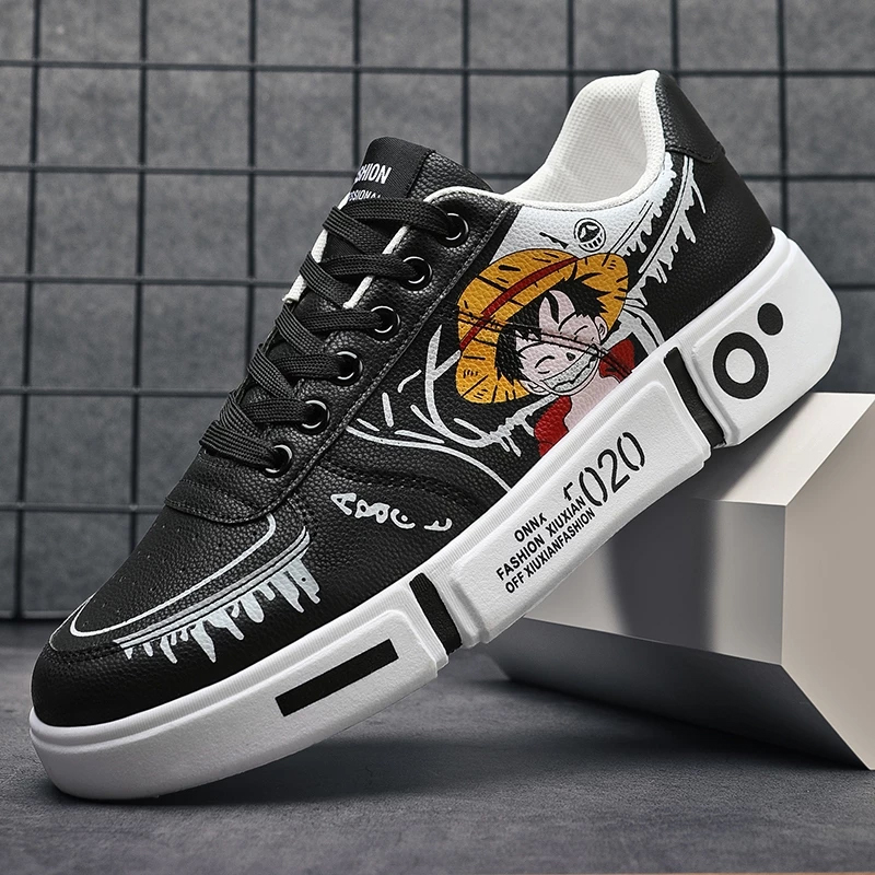 Giày Sneaker Nam Anime Thời Trang ONE PIECE Monkey D.Luffy Trẻ Thoáng Khí Sinh Viên