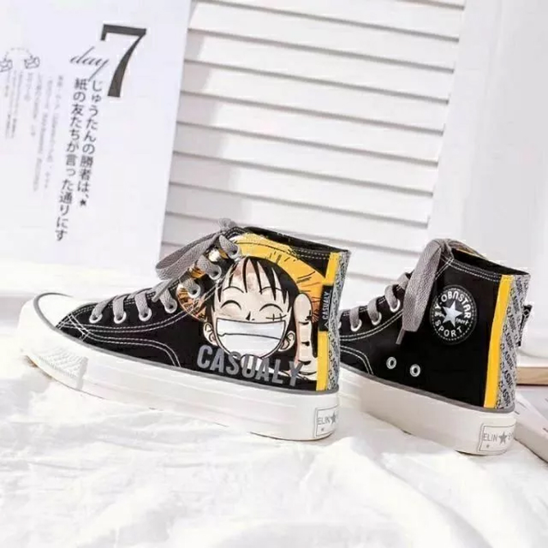 GIÀY ULZZANG IN HÌNH LUFFY ( ANIME ONEPIECE)