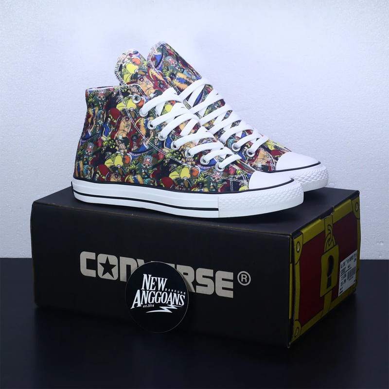 Converse All Star X One Piece 100 kỷ niệm Nhiều màu đen cao trắng Taylor